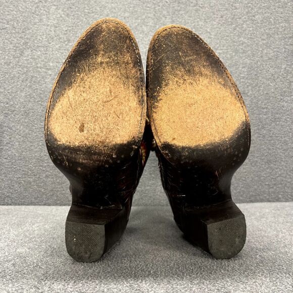 Frye Boots Womens 8.5 B Hope Limited Edition Brown Floral Embroidery Western‎ - Picture 12 of 16